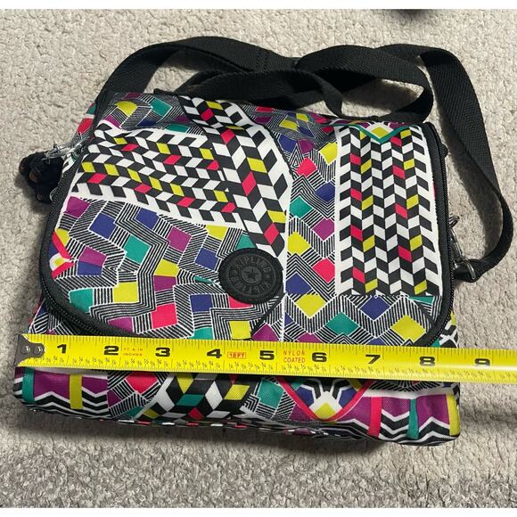 Kipling Lunch Box Insulated Crossbody Strap with Monkey Funky Pattern AC7256-095 - Picture 3 of 15